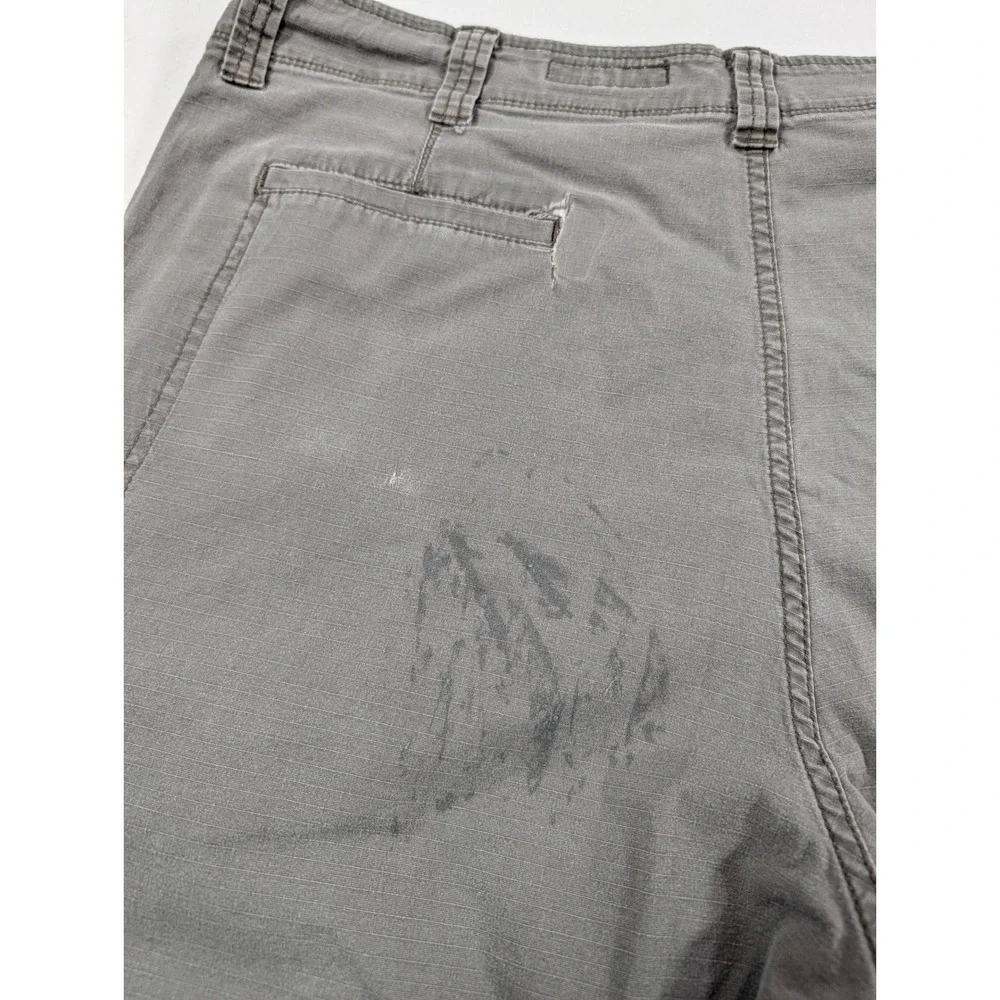 Wrangler Mens Relaxed Fit Cargo Shorts Gray Ripstop Work Casual Size 38